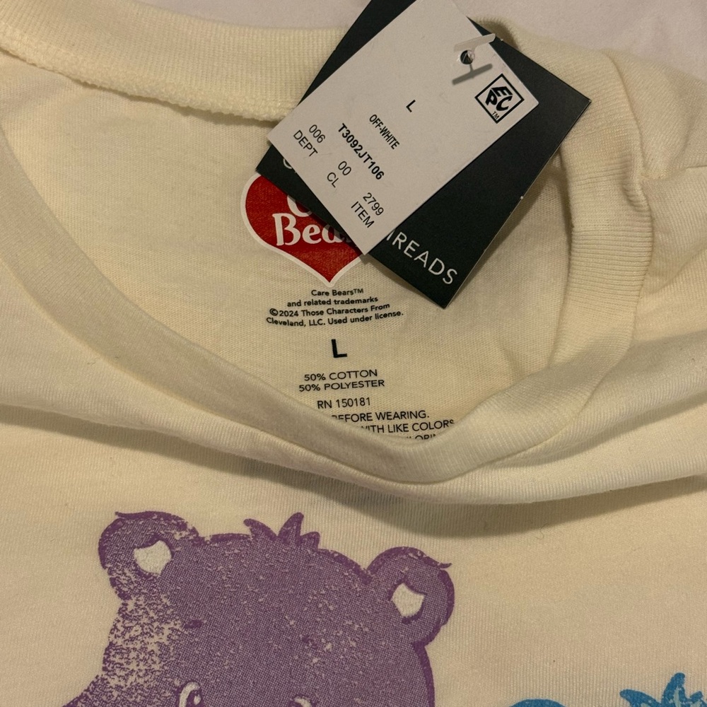 Grayson Threads Cream Care Bears Tee Size L - Picture 3 of 5